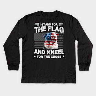 Pugs Dog Stand For The Flag Kneel For Fallen Kids Long Sleeve T-Shirt